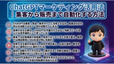 ChatGPTマーケティング活用法｜集客から販売まで自動化する方法
