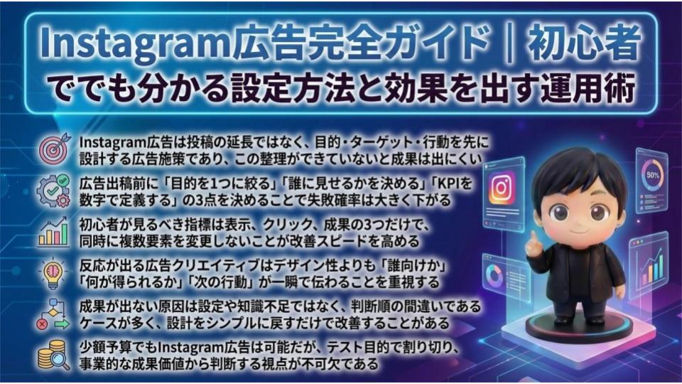 Instagram広告完全ガイド｜初心者でも分かる設定方法と効果を出す運用術