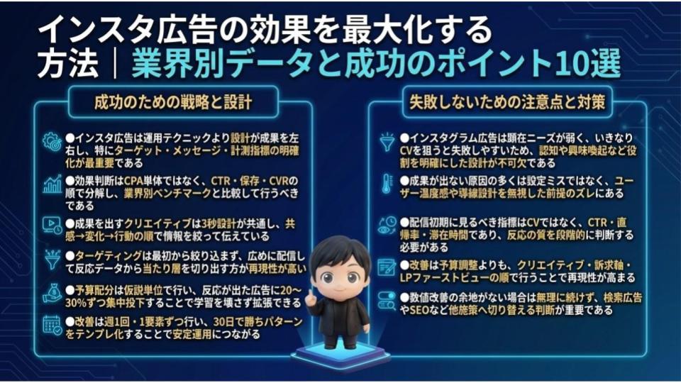 インスタ広告の効果を最大化する方法｜業界別データと成功のポイント10選
