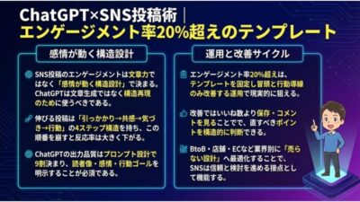 ChatGPT×SNS投稿術｜エンゲージメント率20%超えのテンプレート