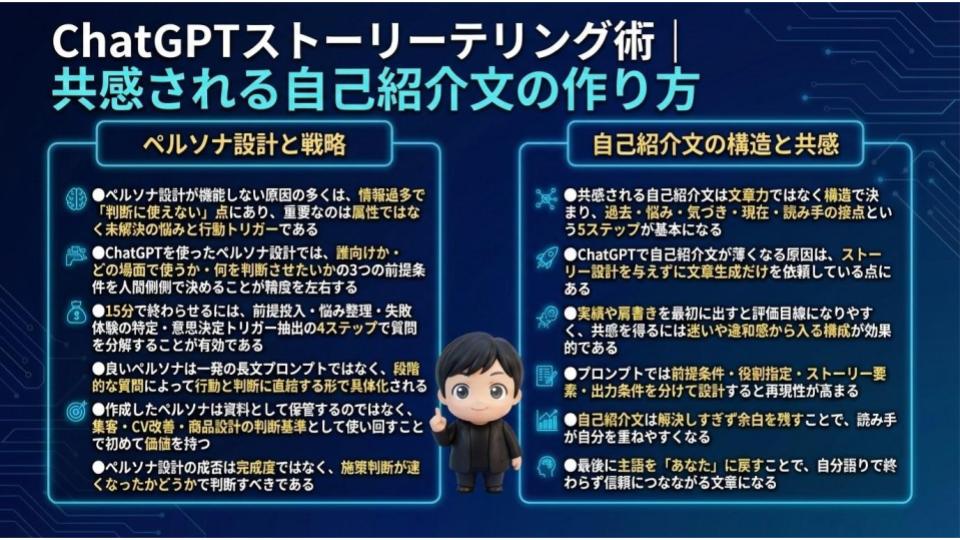 ChatGPTストーリーテリング術｜共感される自己紹介文の作り方