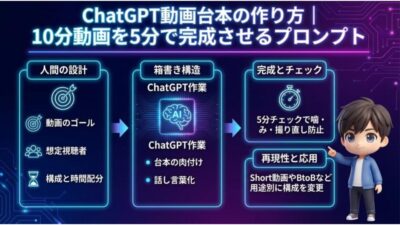 ChatGPT動画台本の作り方｜10分動画を5分で完成させるプロンプト