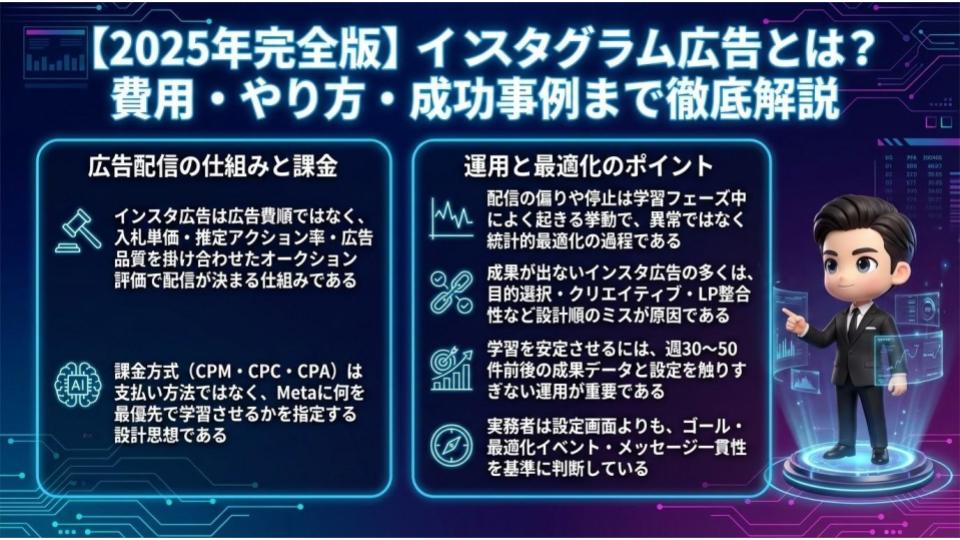 インスタグラム広告の仕組みを完全解説｜配信ロジックと課金方式の全知識