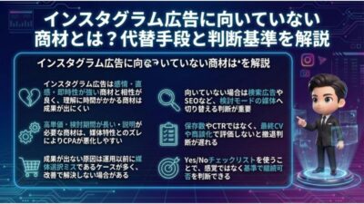 インスタグラム広告に向いていない商材とは?代替手段と判断基準を解説
