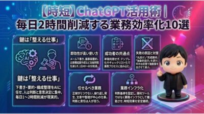 【時短】ChatGPT活用術｜毎日2時間削減する業務効率化10選