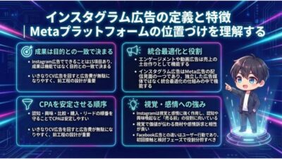 インスタグラム広告の定義と特徴｜Metaプラットフォームの位置づけを理解する