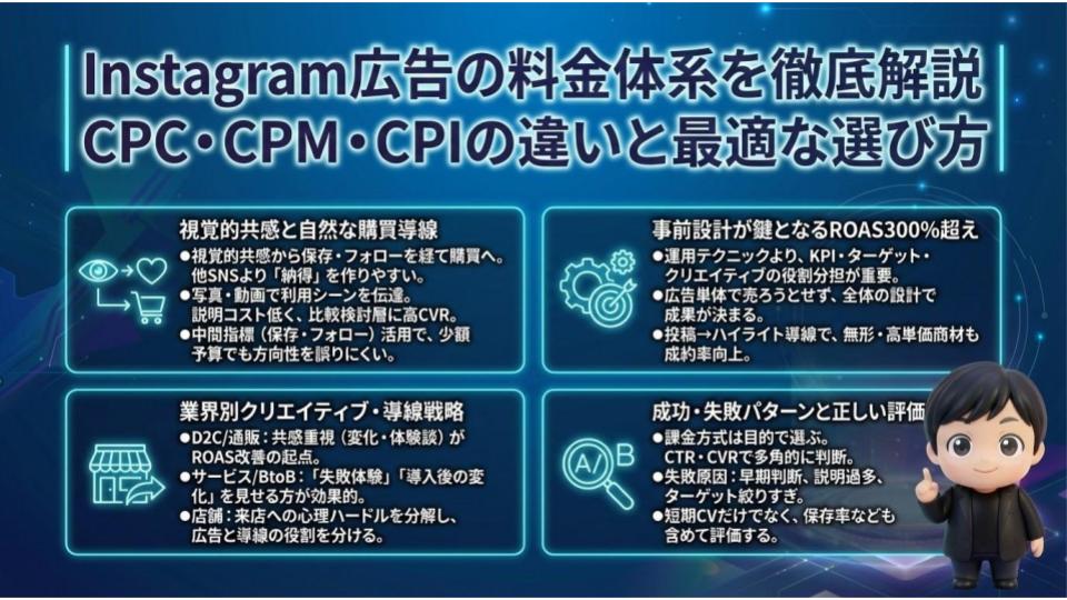 Instagram広告の料金体系を徹底解説｜CPC・CPM・CPIの違いと最適な選び方